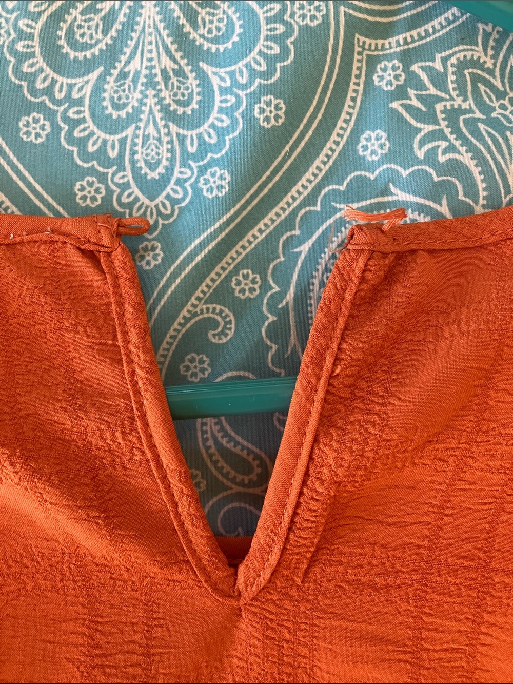 Sweet Rain Ruffle Peplum Blouse - Rust - Picture 4 of 5